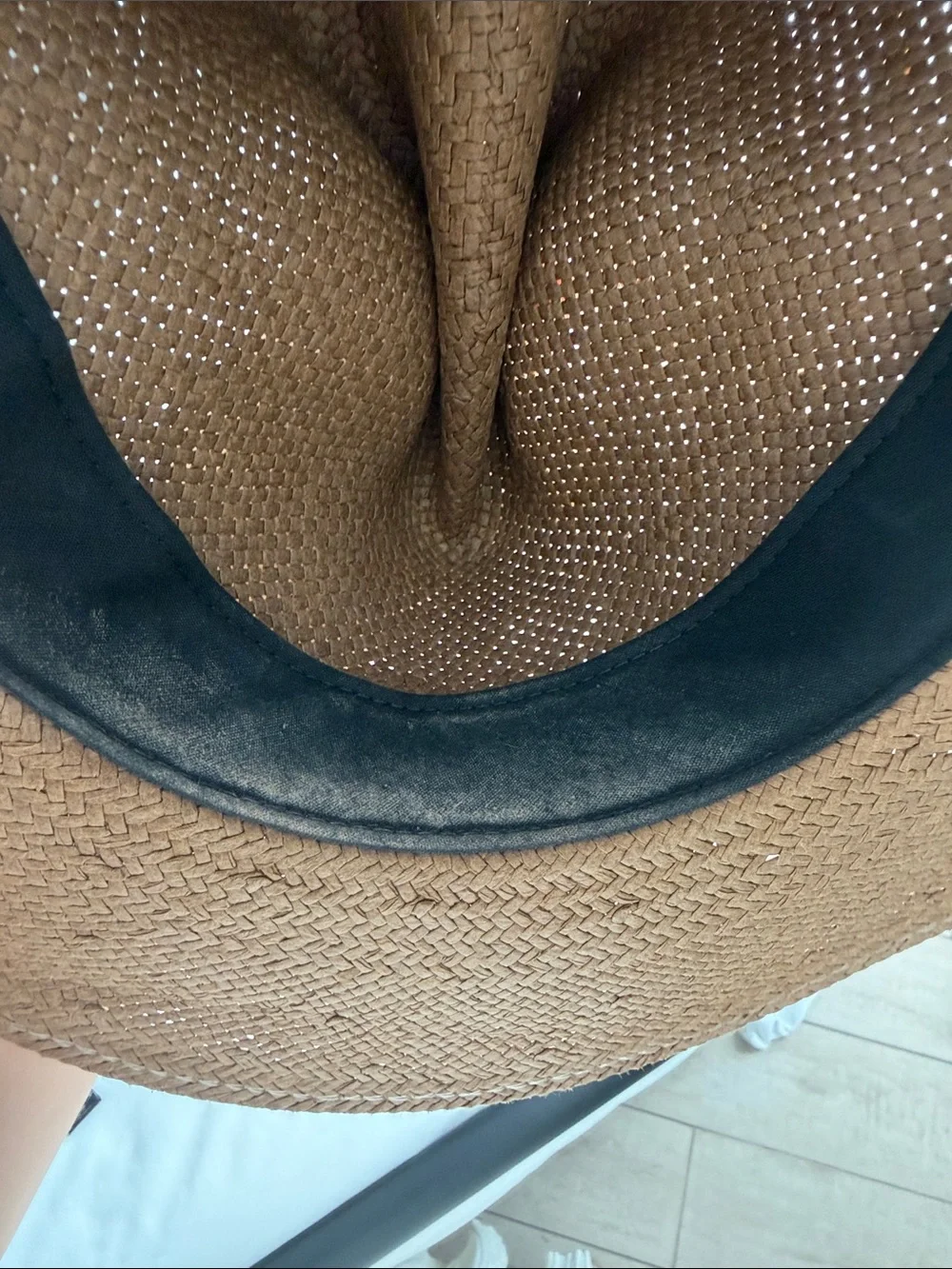 Janessa Leone Brown Wide-Brim Straw Fedora Hat - Classic Womens Sun Hat